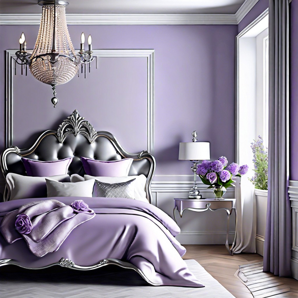 soft lavender and silver