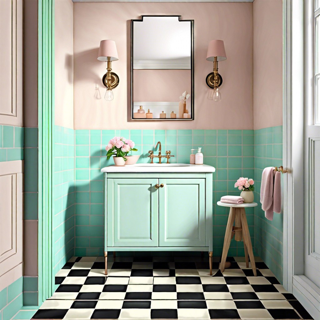 soft pastel checkerboard