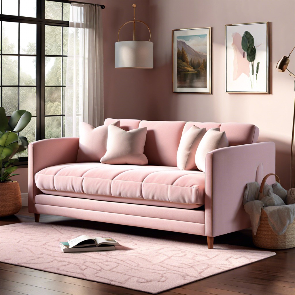 soft pink sleeper sofa