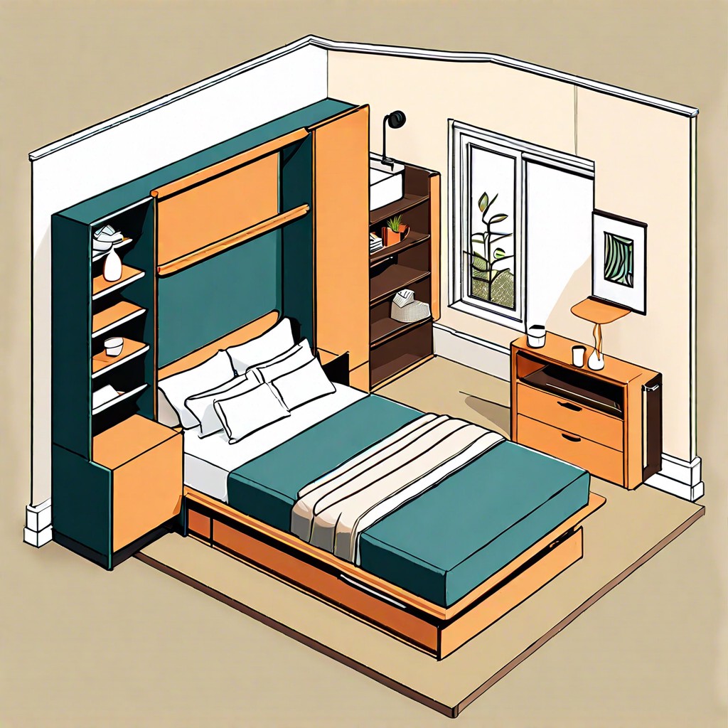 space saver murphy sofa bed multipurpose furniture and hidden storage