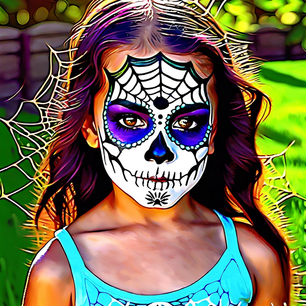 spider web sugar skull