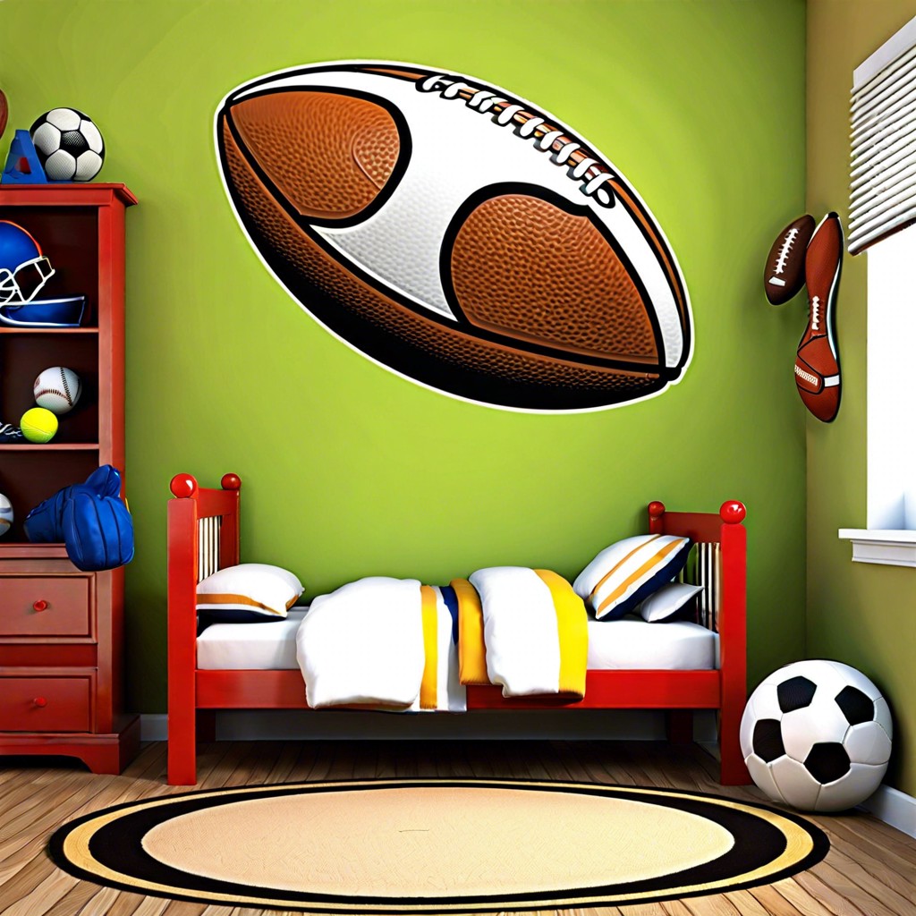 sports themed feature walls