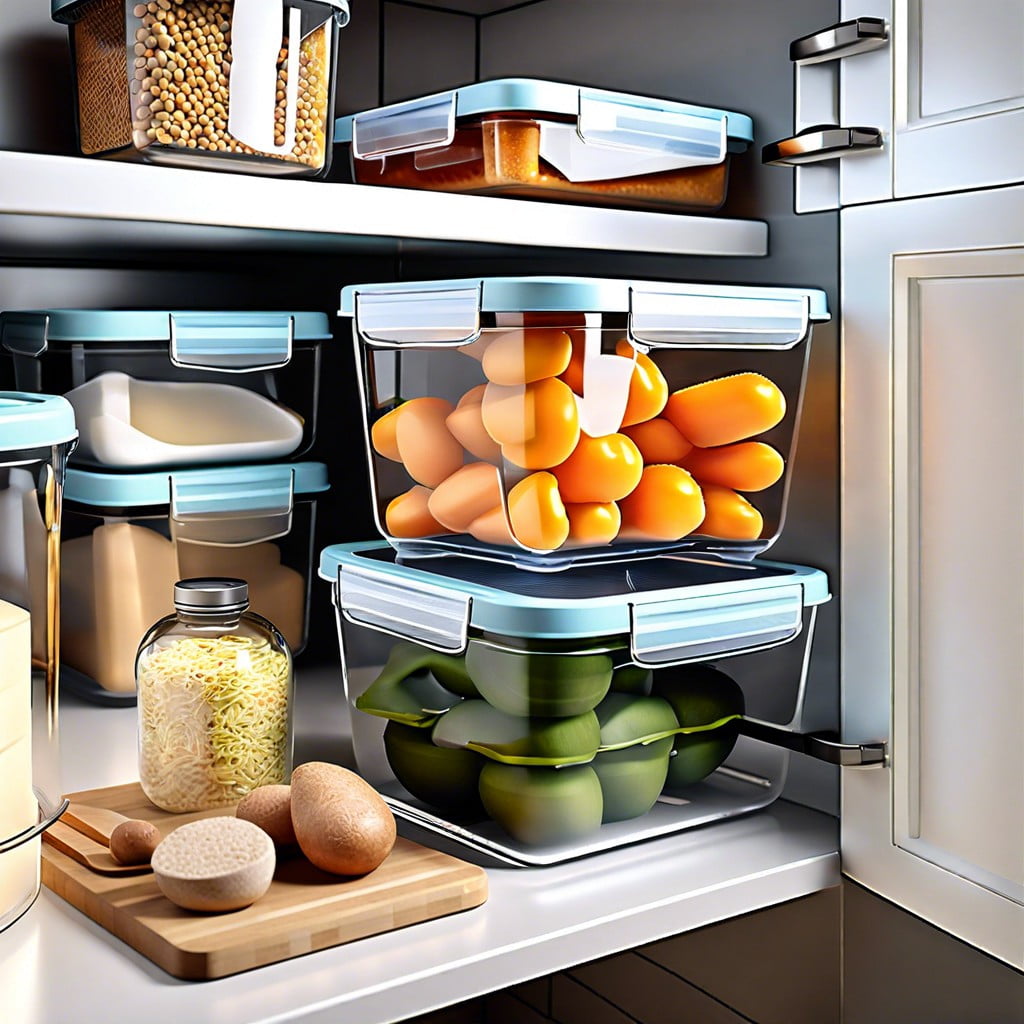 stackable see through food containers