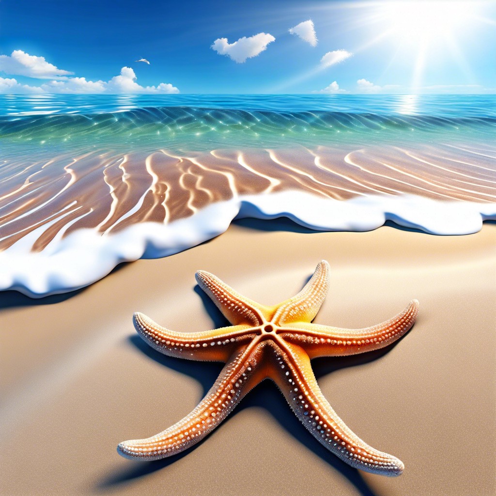 starfish on sandy shore