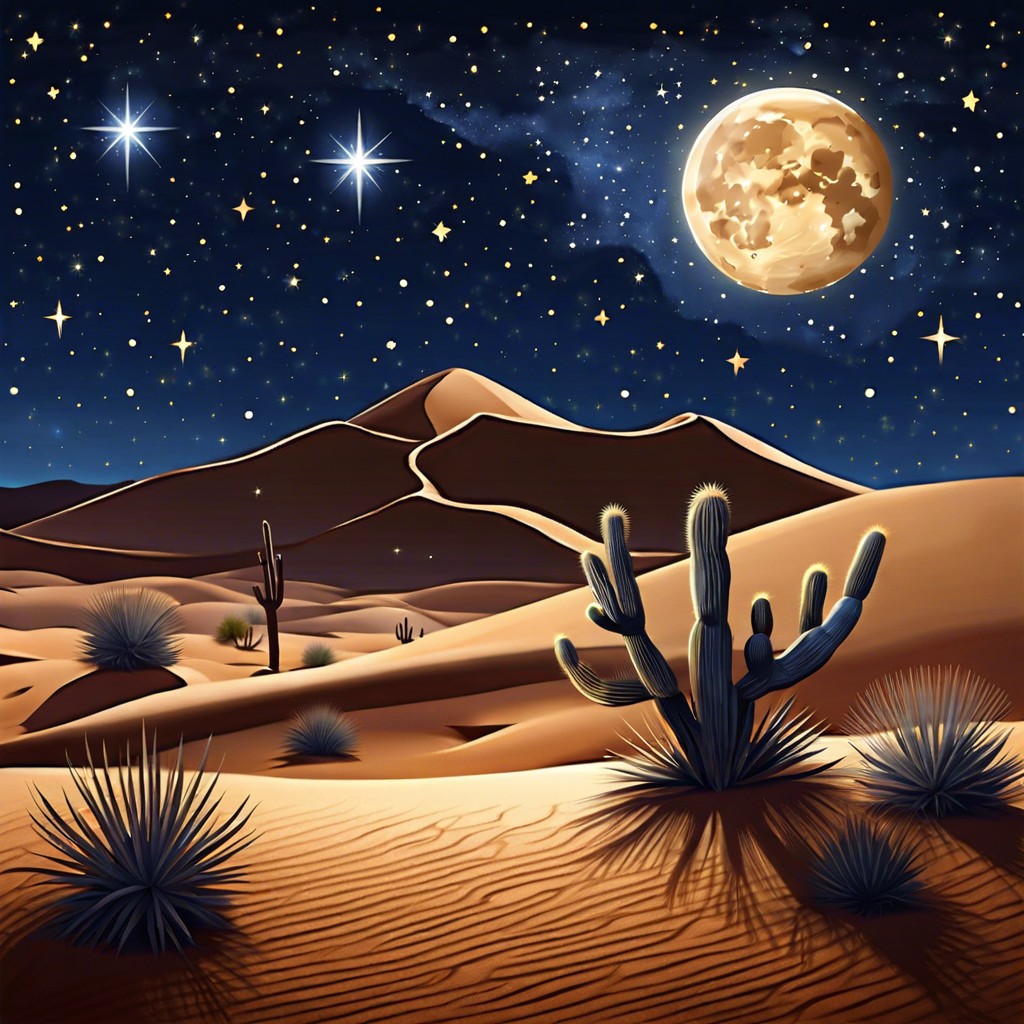 starry night over desert