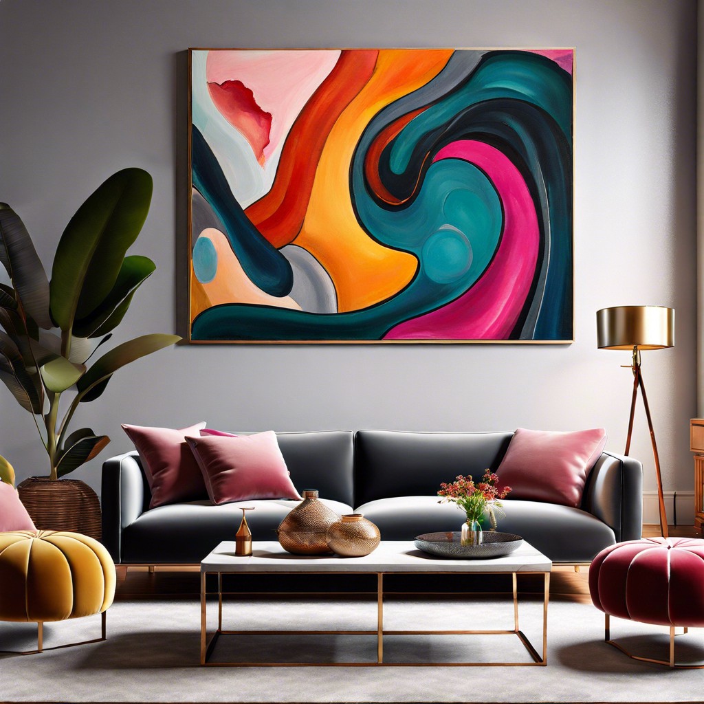 statement art large colorful abstract painting
