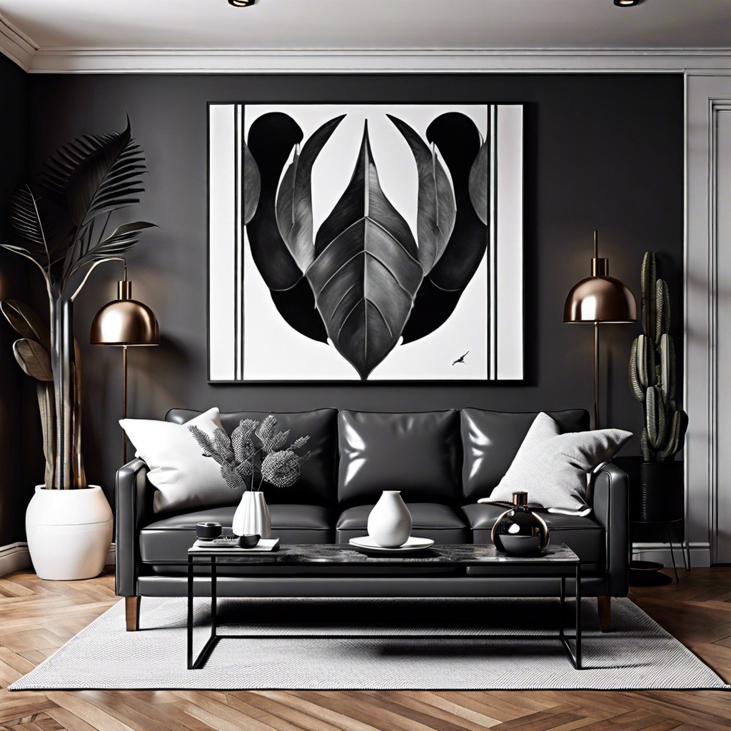 statement art pieces in black and white