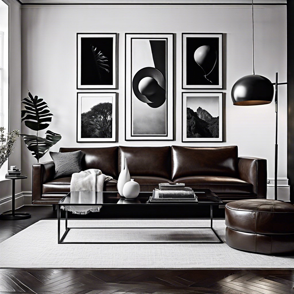 style with black and white photography in minimalist frames