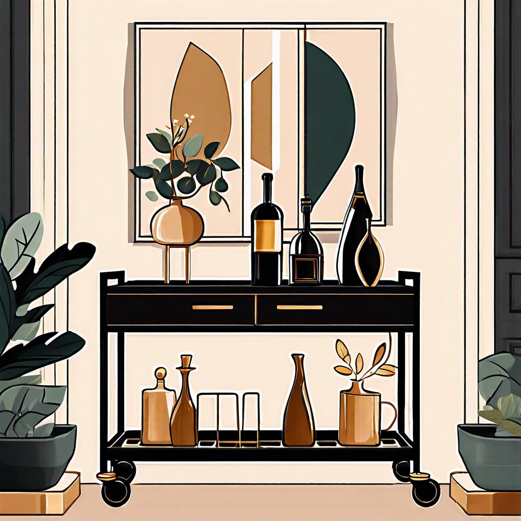 stylish bar cart