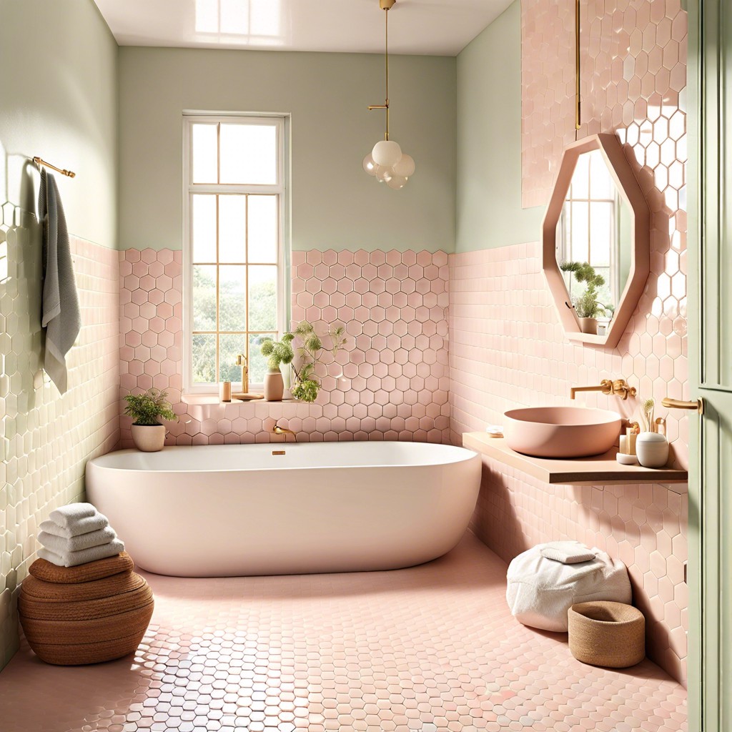 subtle pastel hexagonal tiles