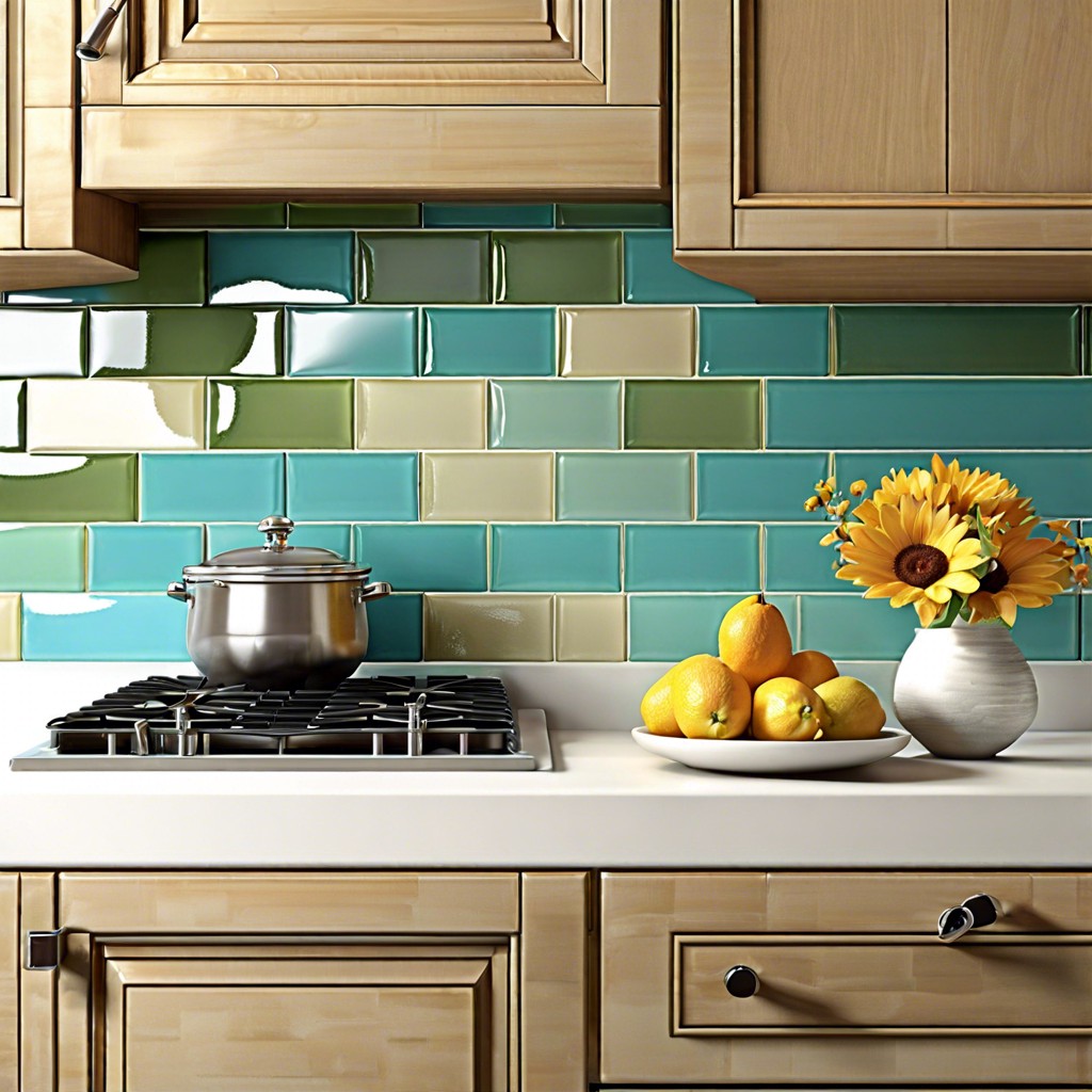 subway tile twist colored and textured subway tiles arranged in a unique layout