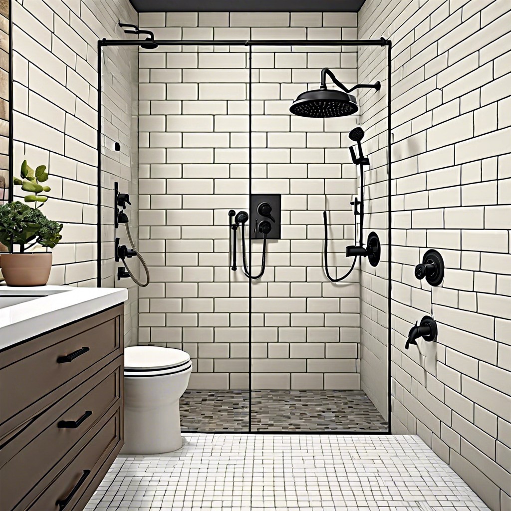 subway tile with contrasting grout