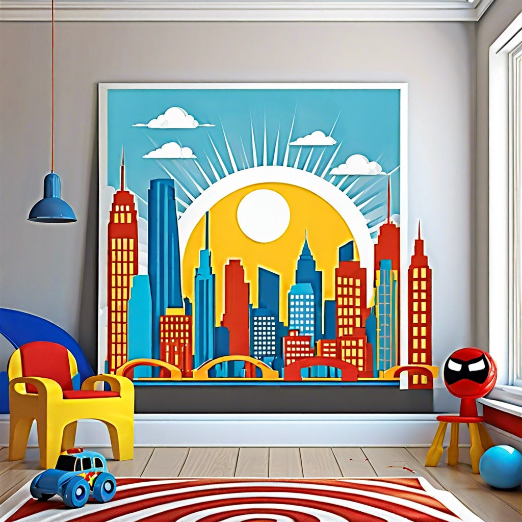 superhero city skyline