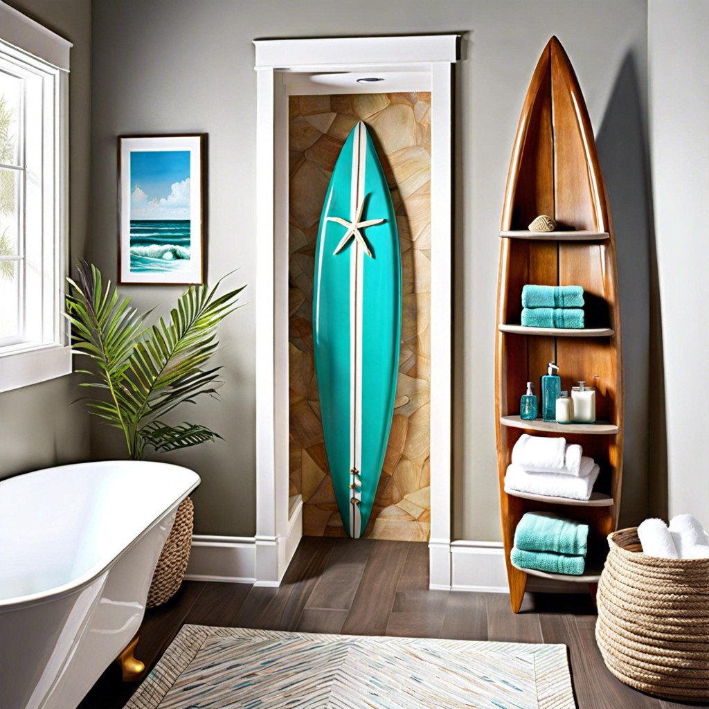 surfboard shaped shelves