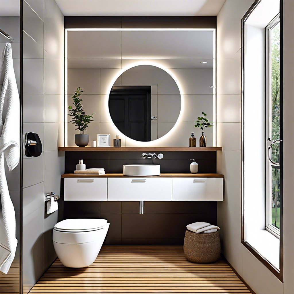 tech savvy with smart mirrors and led lighting