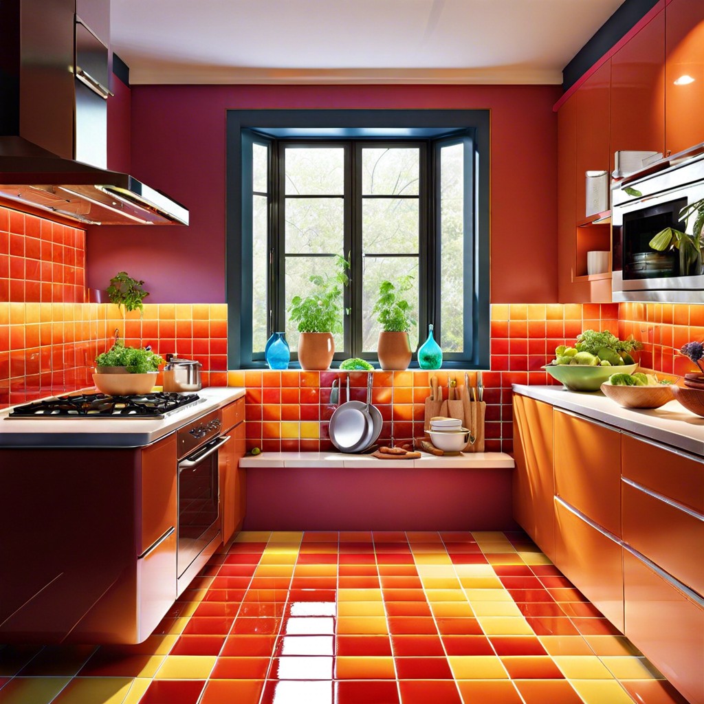 temperature sensitive color changing tiles