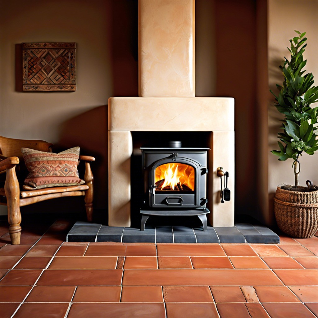 terra cotta tiles to complement a rustic country style