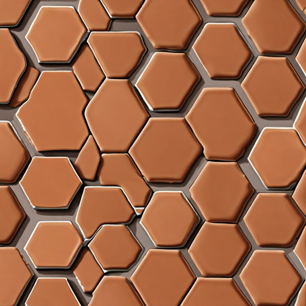 terracotta hexagons with matte finish