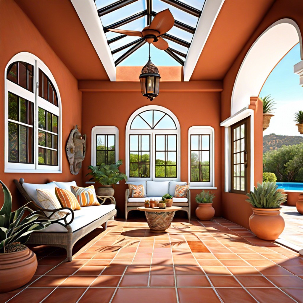 terracotta tiles for a mediterranean feel