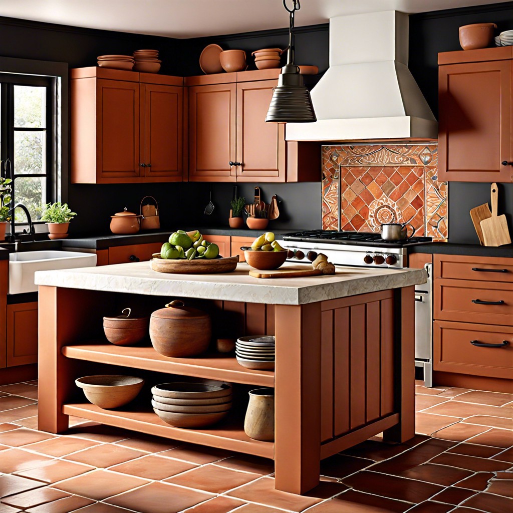 terracotta tiles for a rustic look