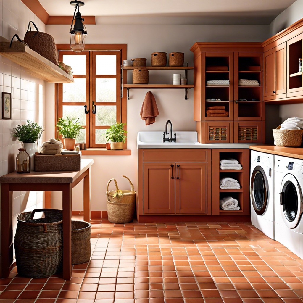 terracotta tiles for a rustic look