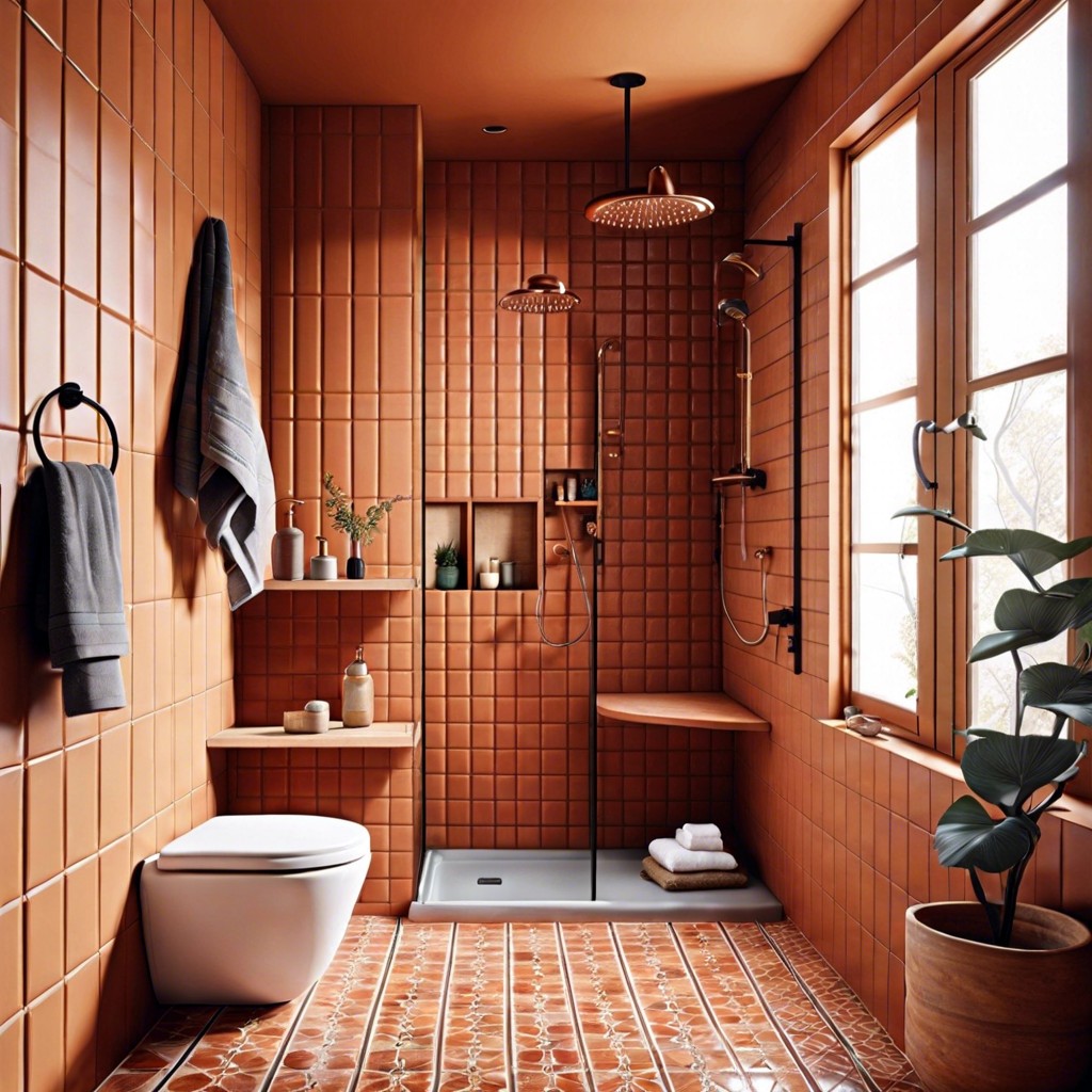 terracotta tiles for warmth and character