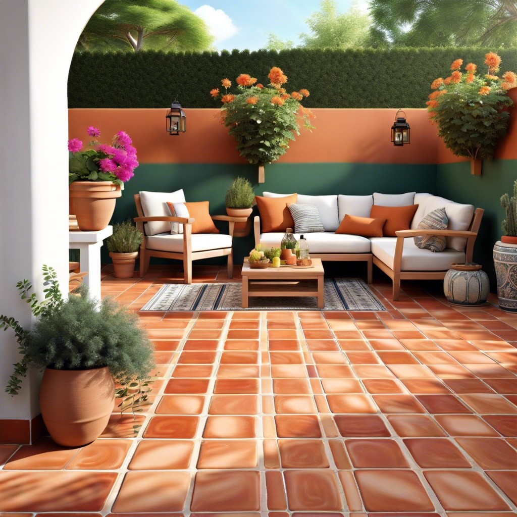 terracotta tiles with spanish style