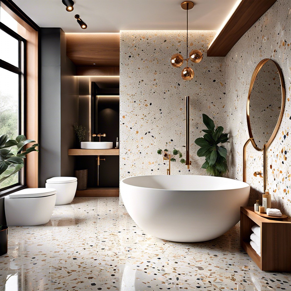 terrazzo style porcelain tiles