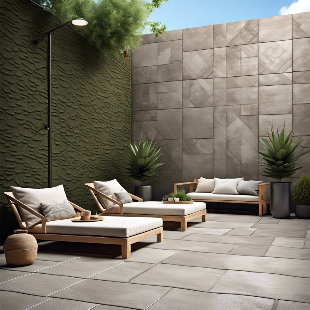 textured concrete tiles