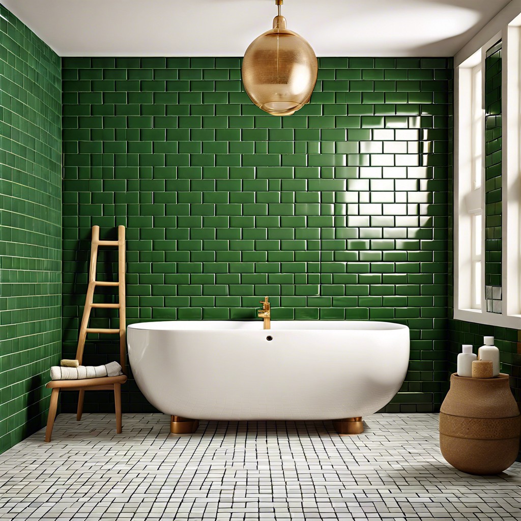 textured or embossed subway tiles