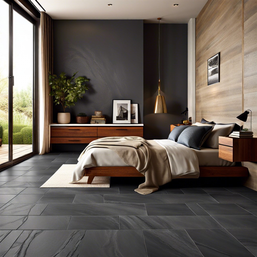 textured slate tile flooring