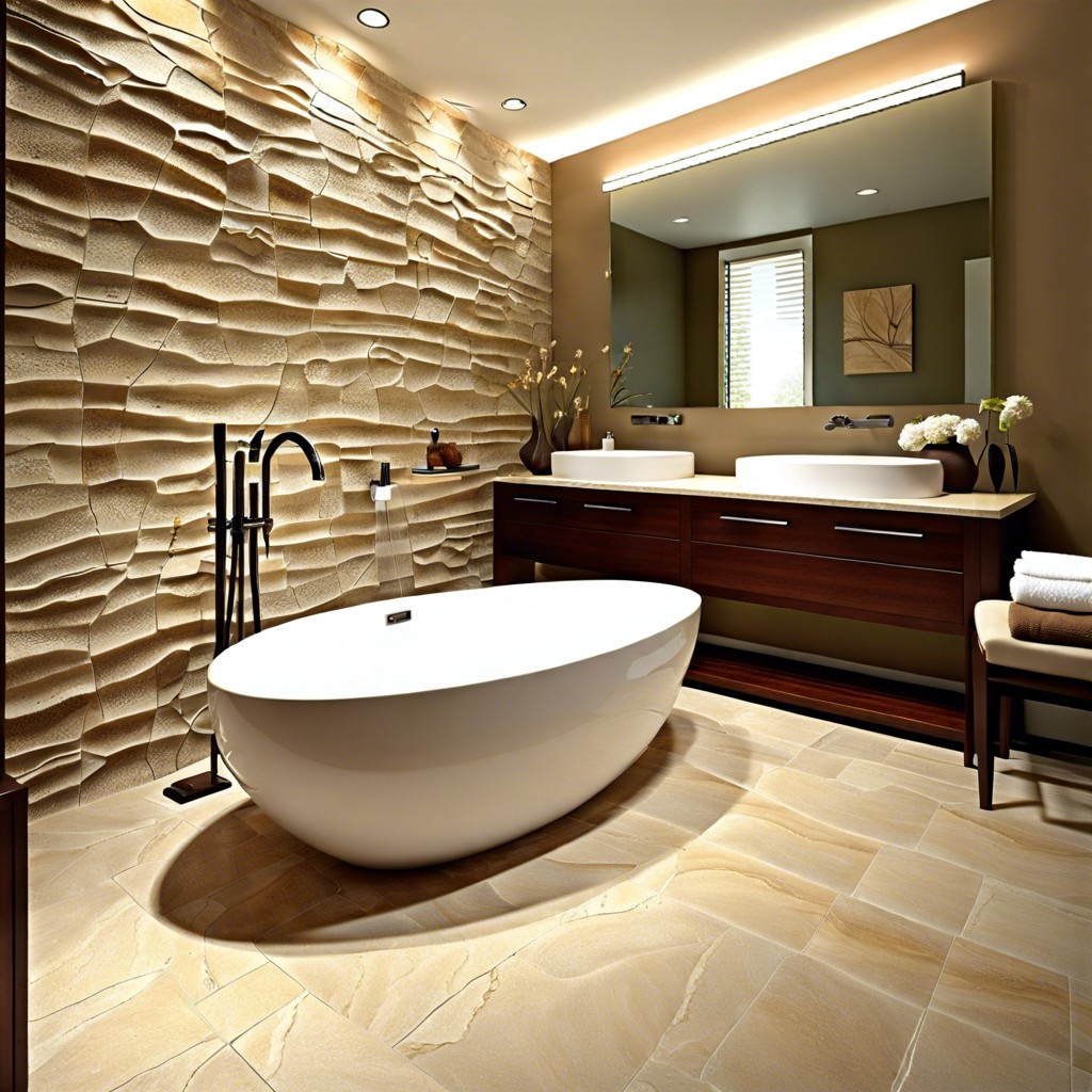 textured stone tiles for a natural look