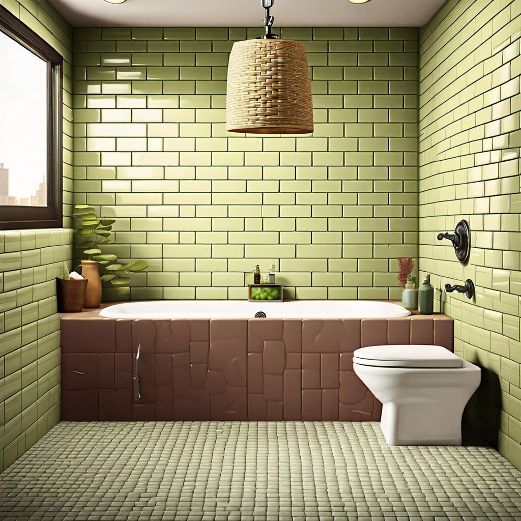 textured subway tiles for added depth