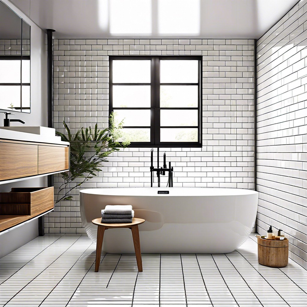 thin subway tiles for a more refined modern take