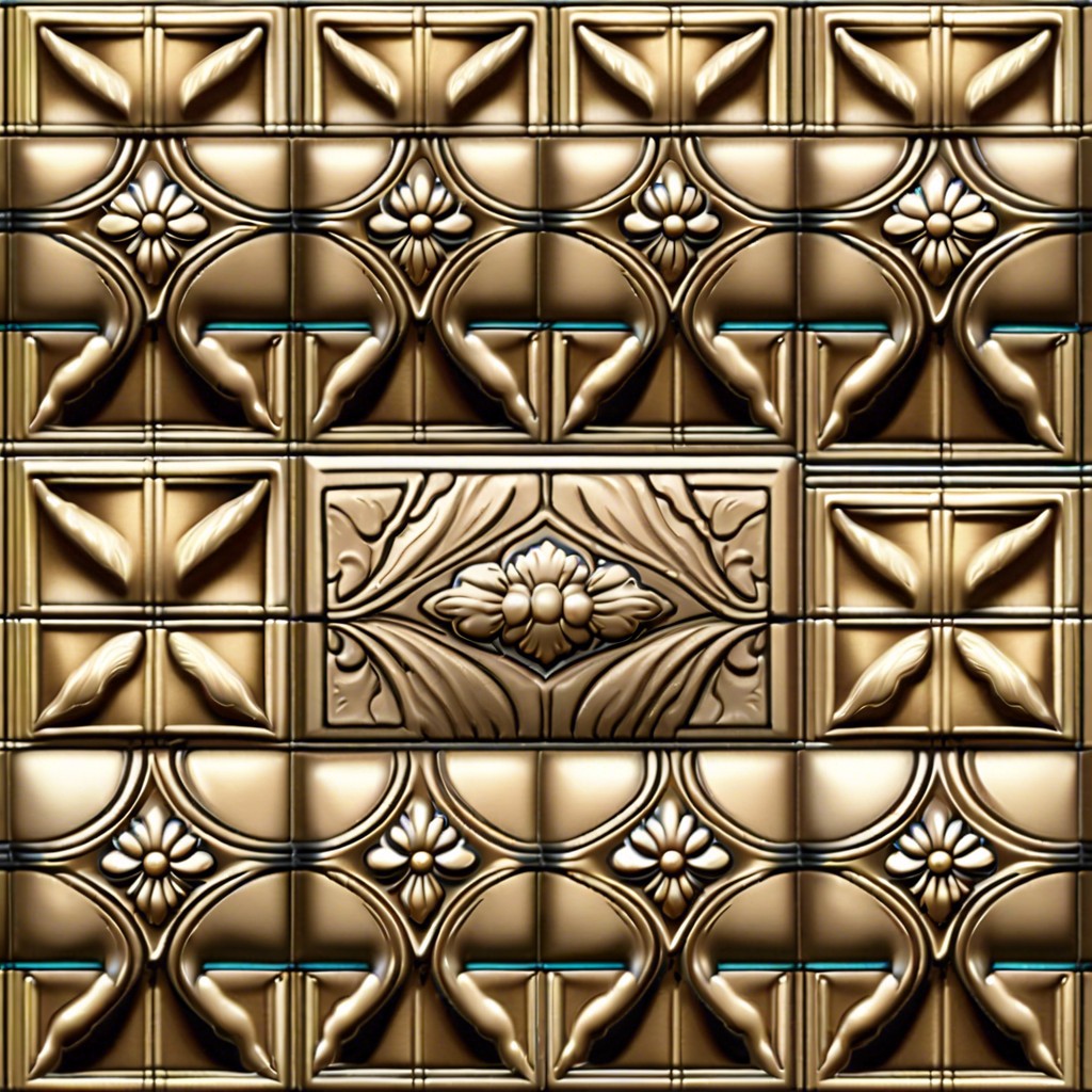 tile with embossed patterns