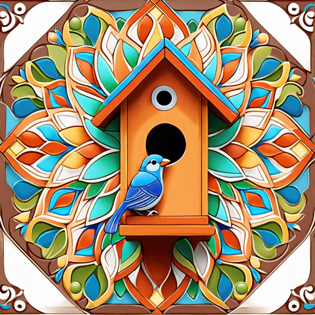 tiled birdhouse