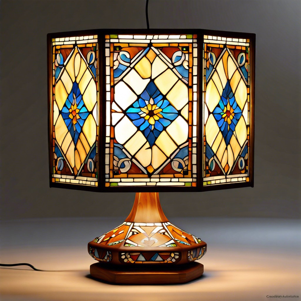 tiled lamp base