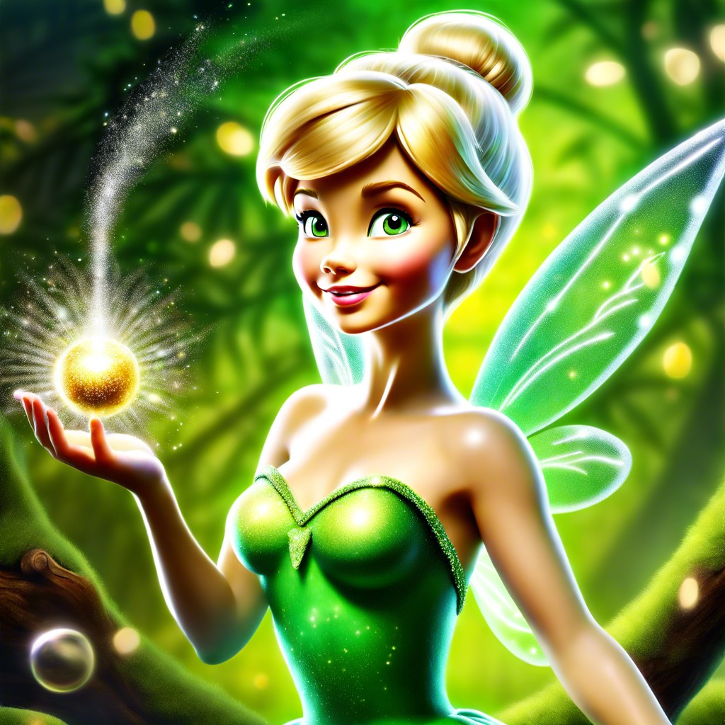 tinker bell sprinkling pixie dust