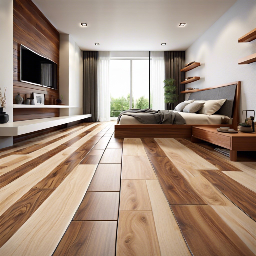 transition wood tiles from room to room seamlessly