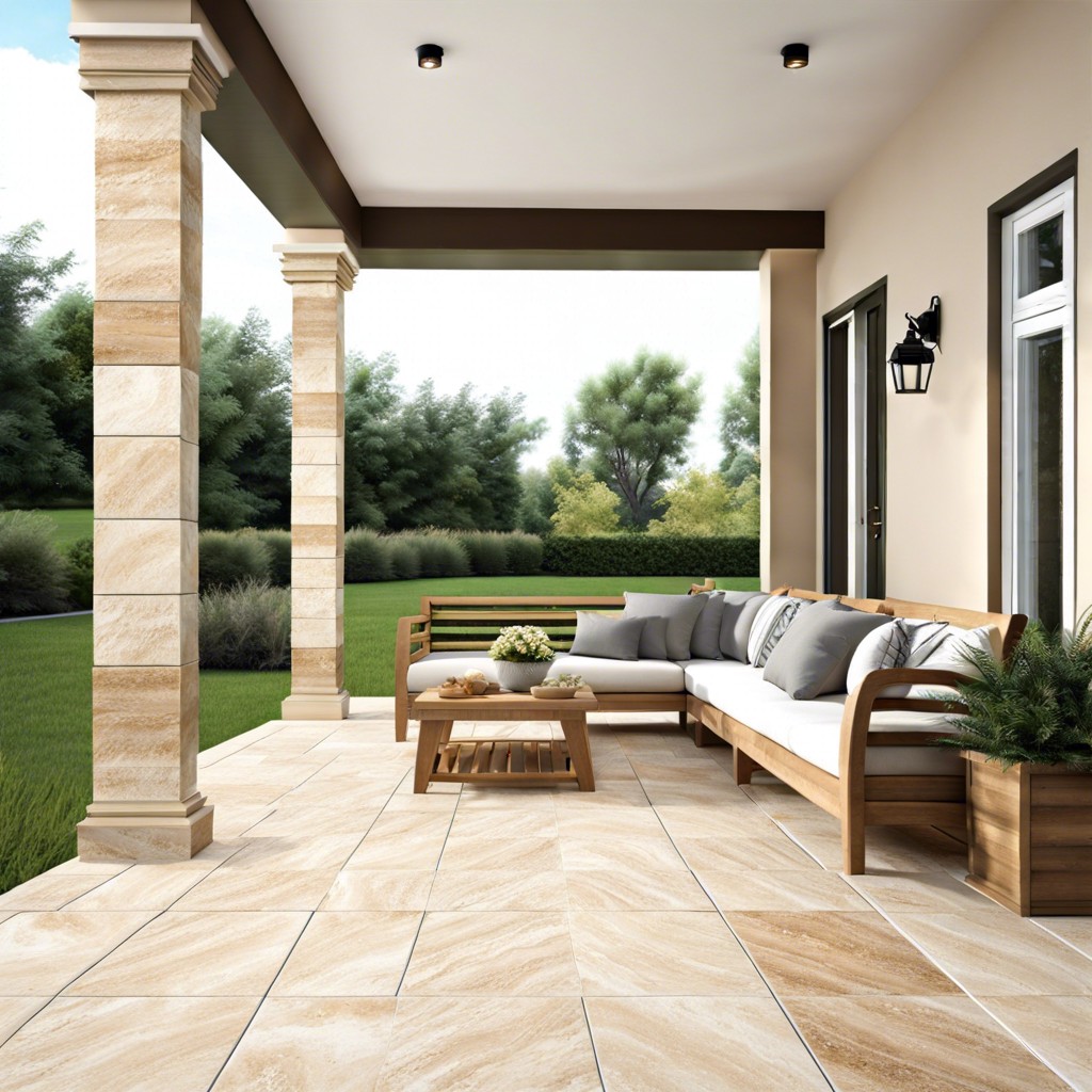 travertine tiles for a subtle textured appearance