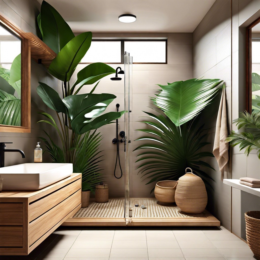 tropical plant decor