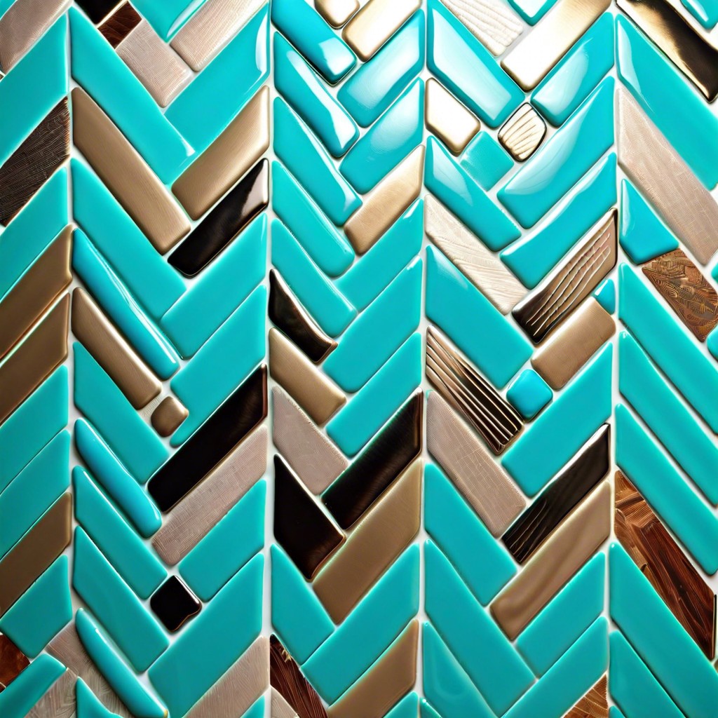 turquoise herringbone herringbone pattern with vibrant turquoise tiles