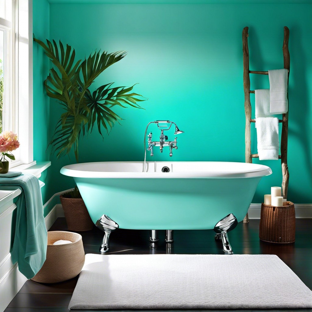 turquoise ombre wall paint