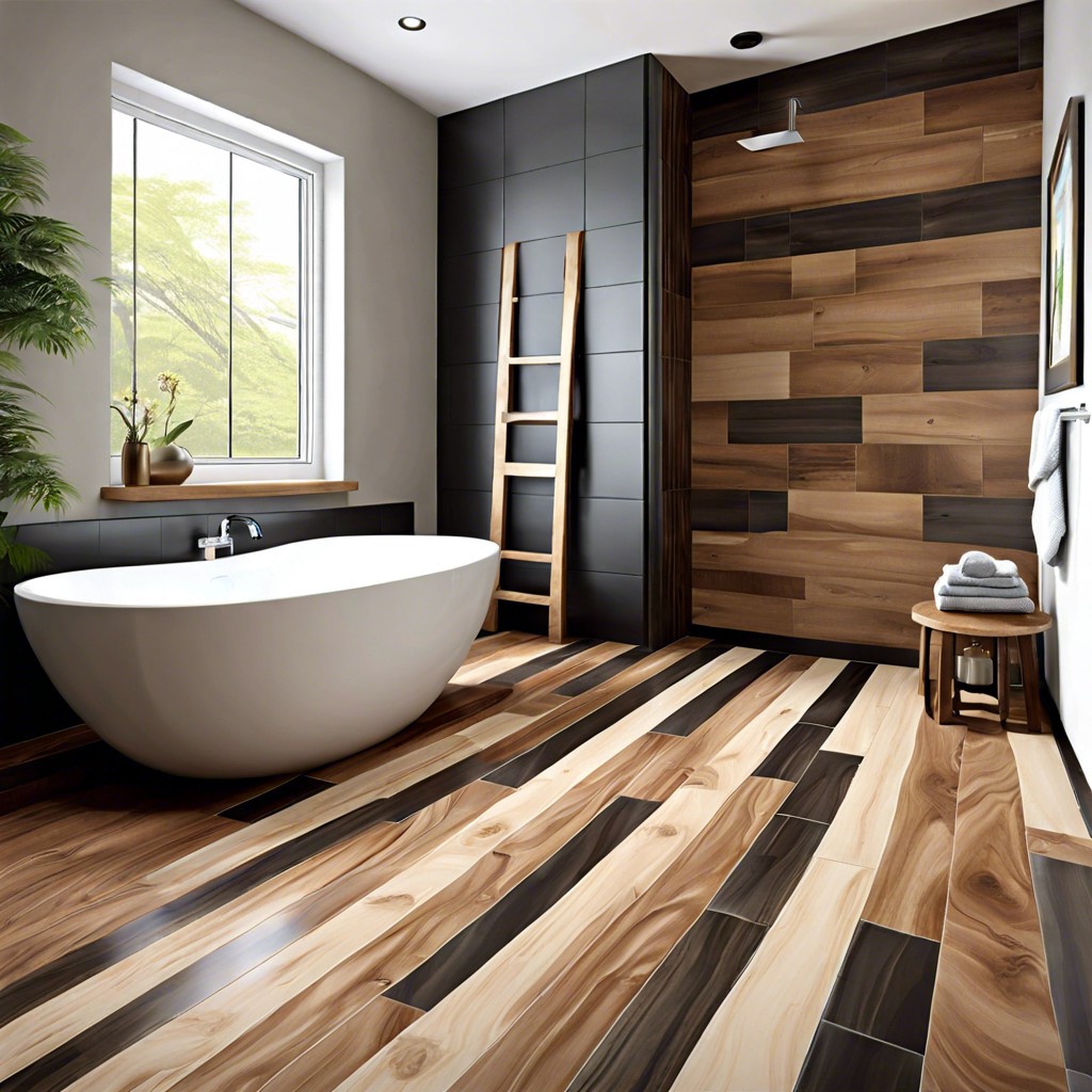 two toned wood tile designs