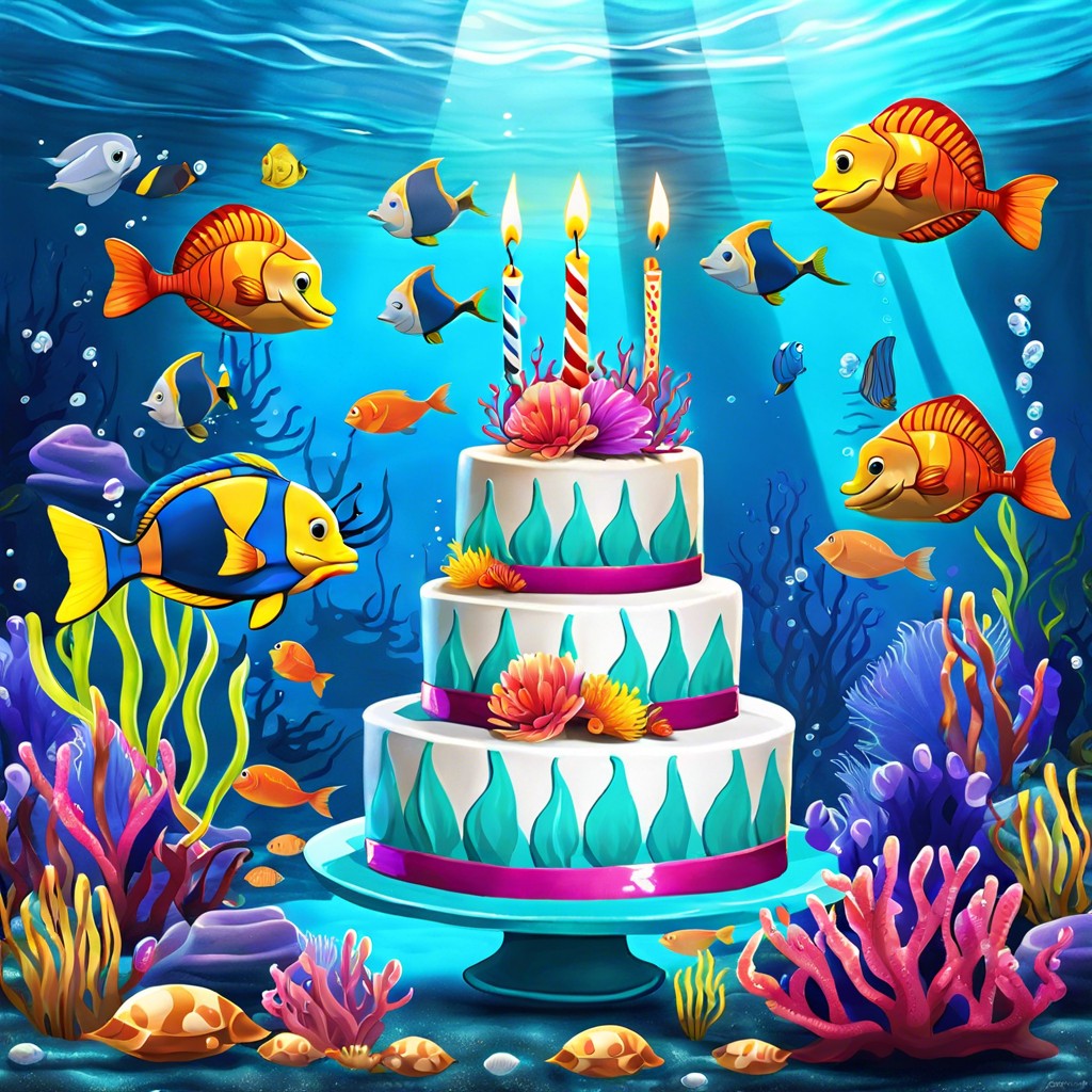 underwater celebration scene