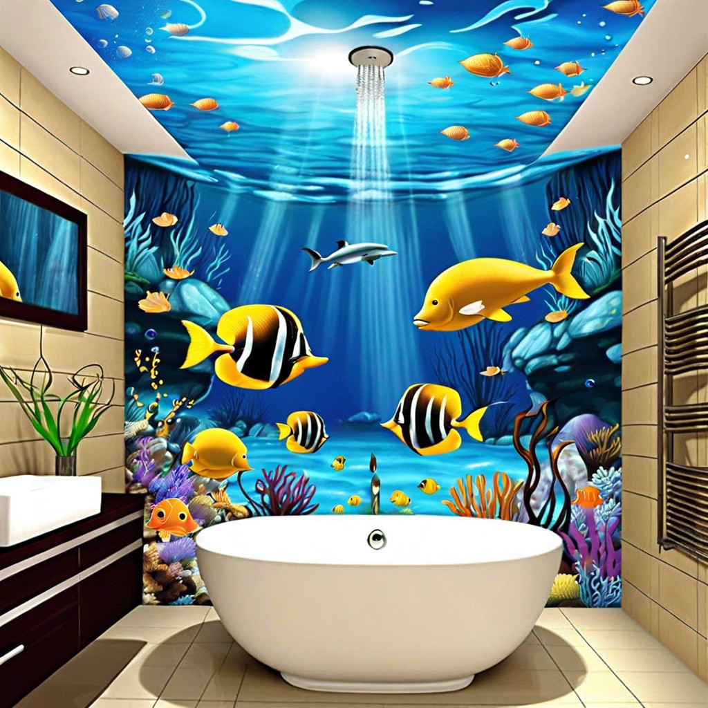 underwater scene decal