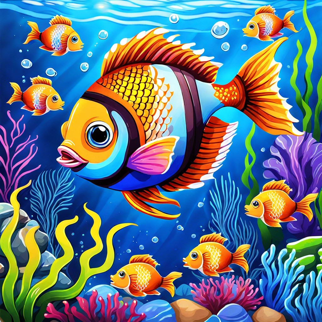 underwater scene with fish