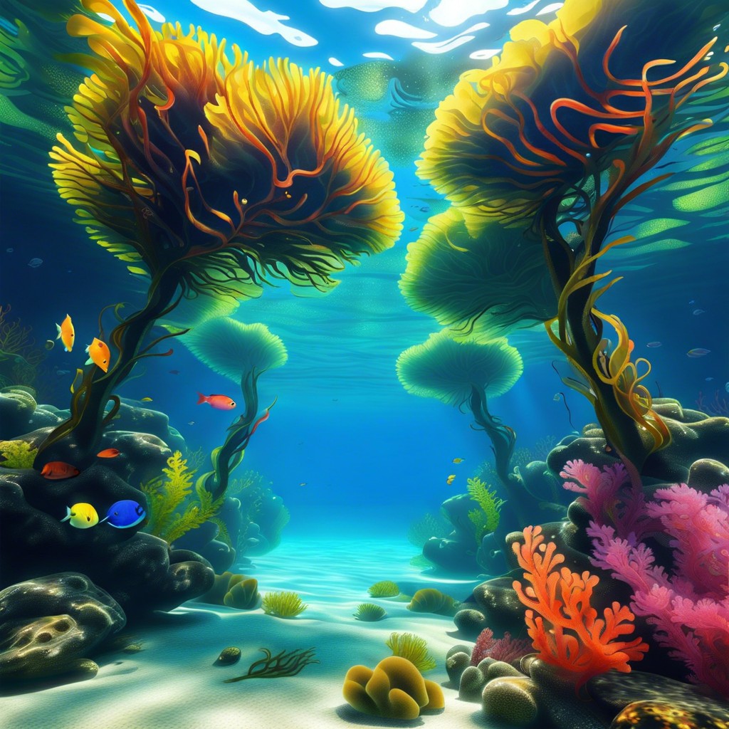 underwater seaweed scenery