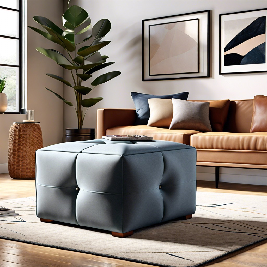 upholstered cube ottoman