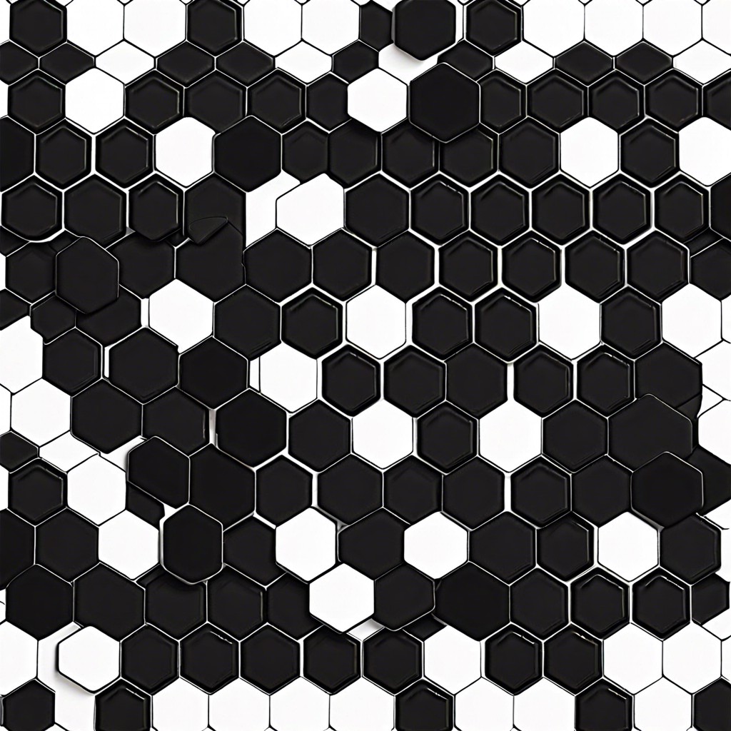 use different sizes of hexagon tiles for a dynamic effect